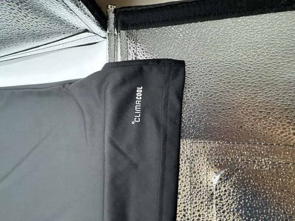 Adidas Climacool Regular Fit Black T-Shirt with White Contrast Trim